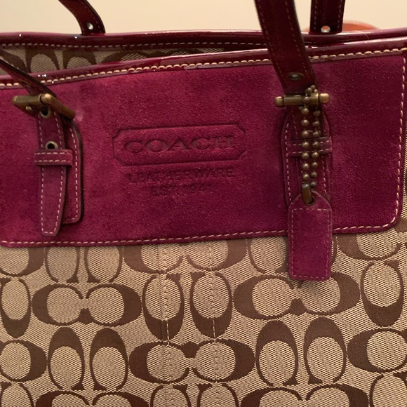 COACH Bag with Suede Trim - Picture 3 of 8